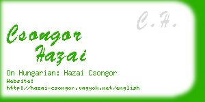 csongor hazai business card